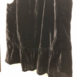 J. Crew Tops - Jcrew Black peplum velvet sleeveless top size 2 J. Crew Tops - Jcrew Black peplum velvet sleeveless top size 2